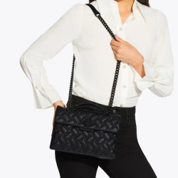 BOLSO KURT GEIGER KENSINGTON BAG DRENCH BLACK | AFRICABARCELONA.COM